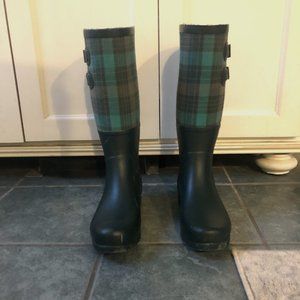 UGG Rain Boots - Hunter Green/Plaid
